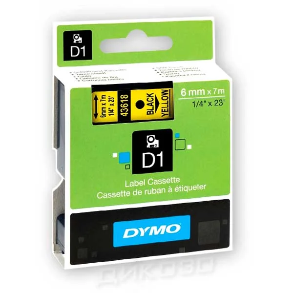 Original-Farbbänder — DYMO D1, 6 mm × 7 m